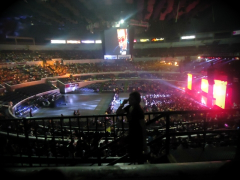 Inside The Big Dome at around 6pm