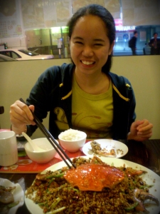 So happy to eat the Deep Friend Spicy Crab! ^_^ I love crabs!