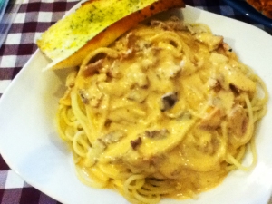 Spaghetti Carbonara of Friuli Trattoria