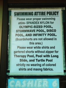 Swimming Attire Policy